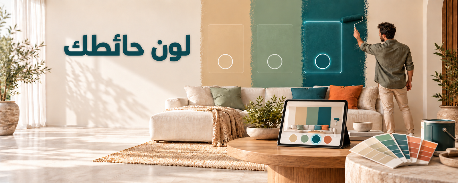 مغير ألوان الجدران التفاعلي